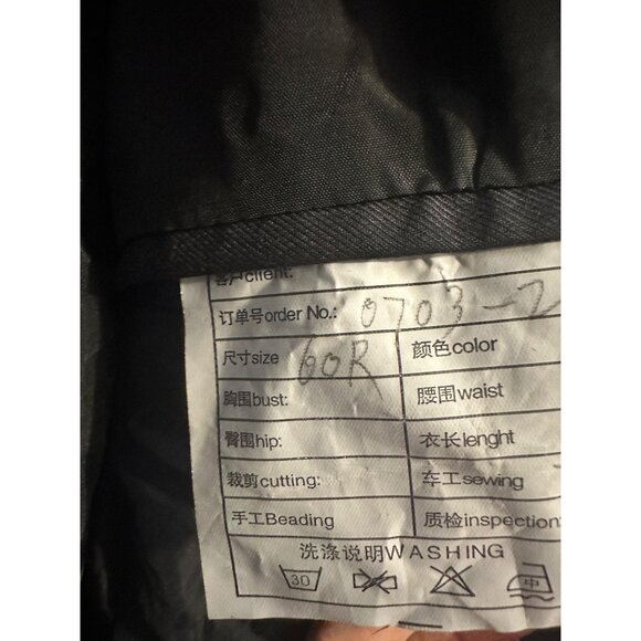 Mens Black Formal Blazer Jacket 100R Size Single-Breasted 2 Pockets Lightweight - Picture 2 of 4